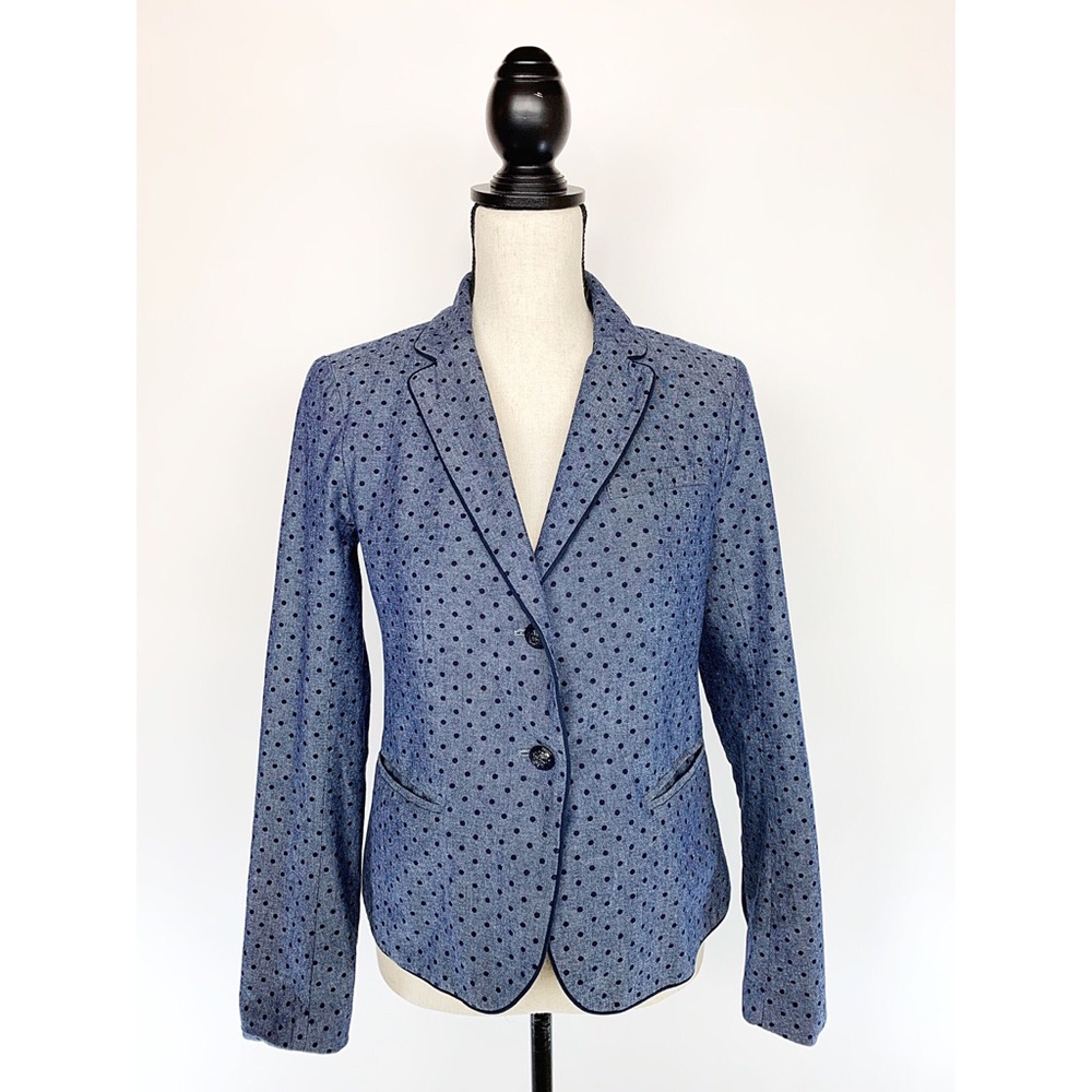 GAP The Academy Blazer Polka Dot Cotton Sz 4